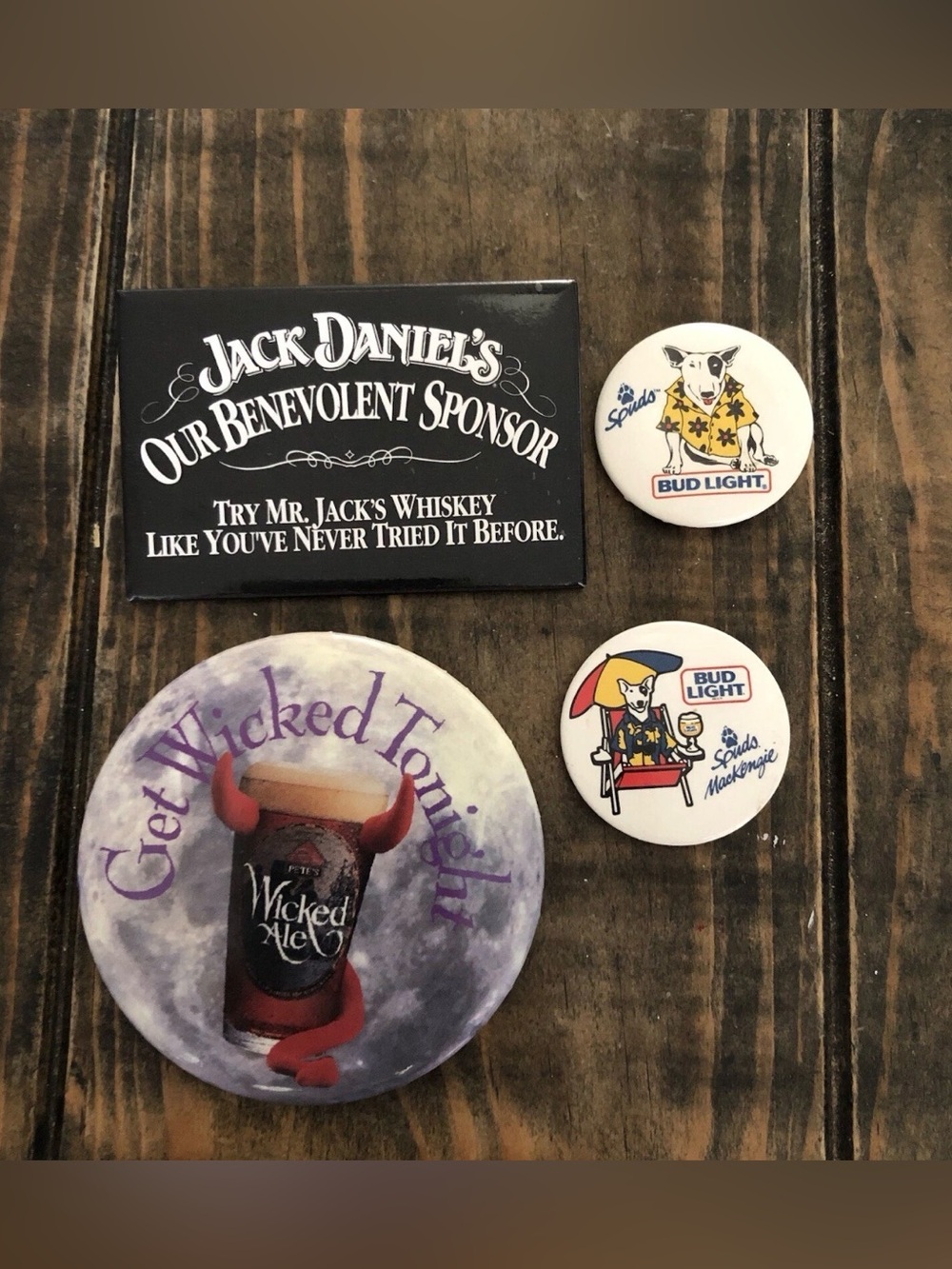 Bud Light, Jack Daniel’s Vintage Button Pins